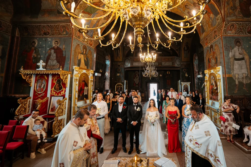 Bianca & Ștefan — Cadru amplu frontal al ceremoniei.