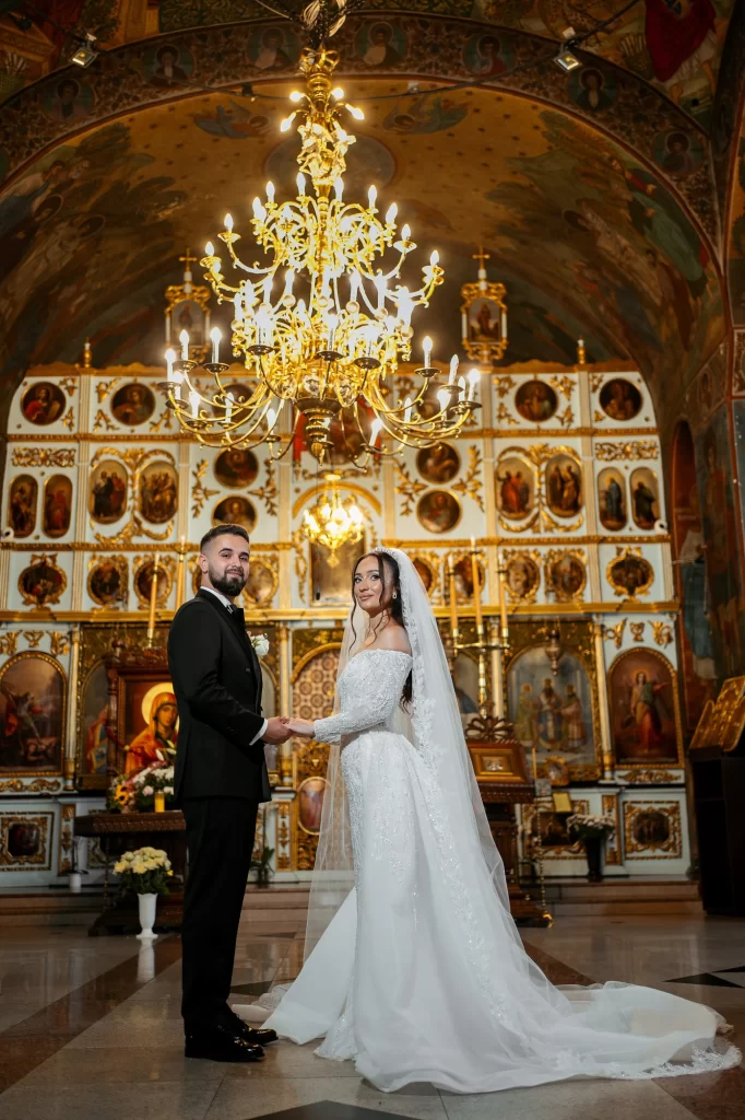 Bianca & Ștefan — Portret de cuplu după ceremonie.