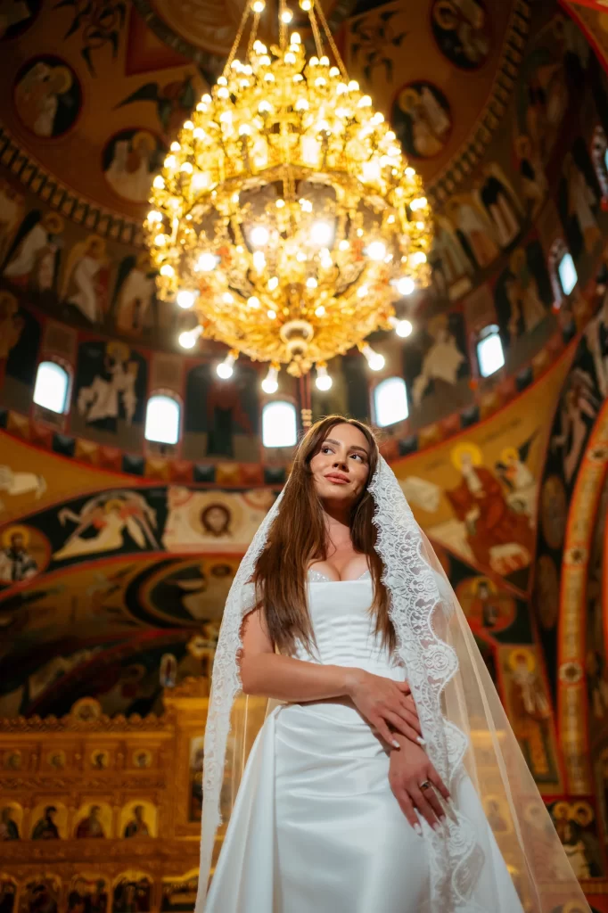 Sibel & Marian — Portret mireasă în contextul arhitecturii.